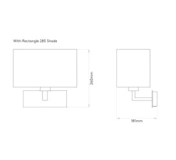 Applique murale, Park Lane Grande, bronze, blanc brillant, L28,5cm, H26cm - Astro