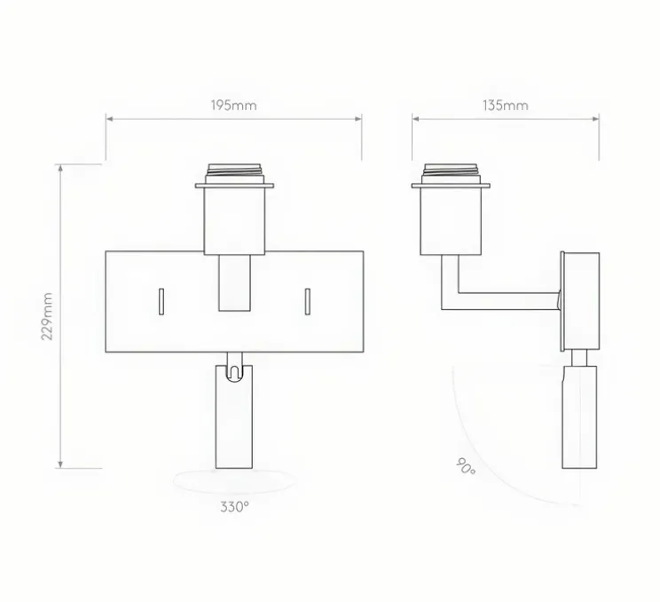 Applique murale, Park Lane reader, bronze, abat-jour blanc, LED + E27, 2700K, 101 lm, L28,5cm, H34,8cm - Astro