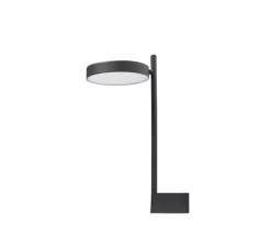 Applique murale, Pastille BR2, noir graphite, LED, 2700K, 690lm, L17cm, H42,7cm - Wastberg