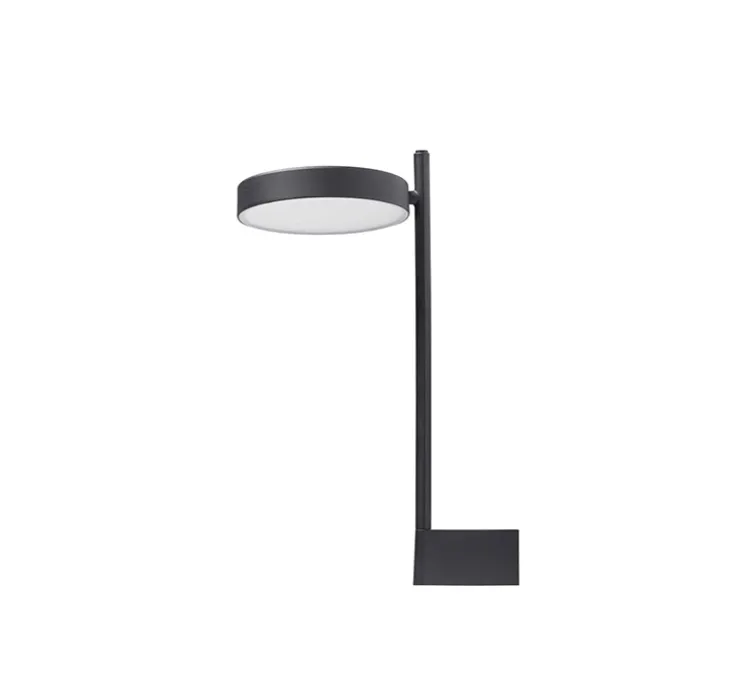 Applique murale, Pastille BR2, noir graphite, LED, 2700K, 690lm, L17cm, H42,7cm - Wastberg