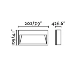 Applique*Faro Applique murale, Path, , IP44, 3000K, 390 lm, L20,2cm, H10,5cm - blanc