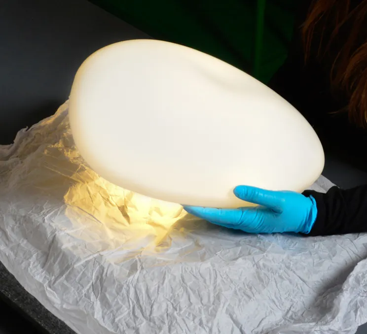 Applique murale, Pebble B, blanc perle, LED dimmable, 2700K, 1750lm, L22cm, H35cm - A-N-D