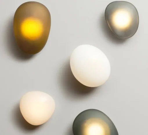 Applique*A-N-D Applique murale, Pebble B Citrine, , LED dimmable, 2700K, 1750lm, L22cm, H34,5cm - jaune