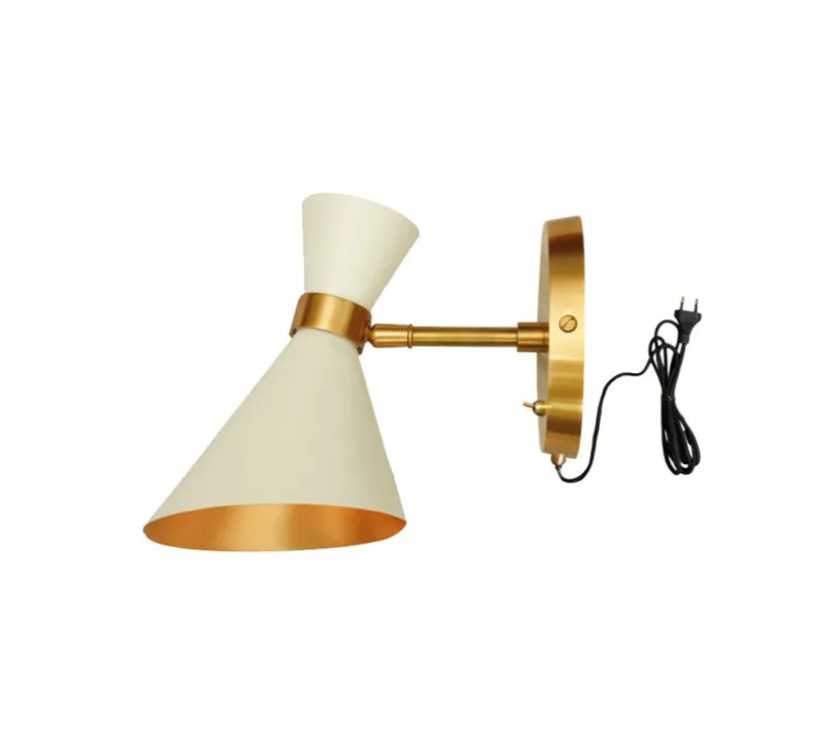 Applique murale, Peggy Small, avec interrupteur et prise, blanc, L15cm, H23cm - Gong