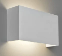 Applique murale, Pella 325, plâtre, blanc, dim, L32,5cm, H18cm - ASTRO