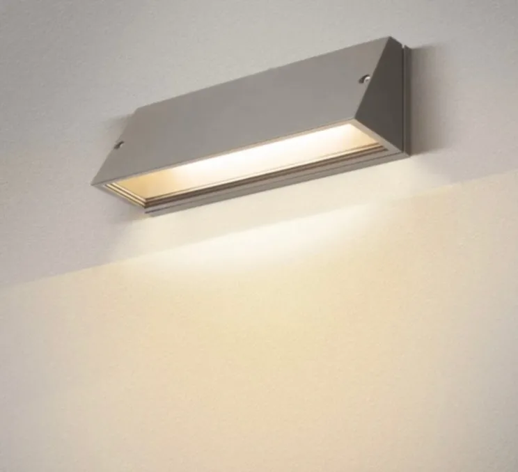 Applique murale, Pema, gris, IP65, LED, 4000K, 1420 lm, L28cm, H10cm - SLV