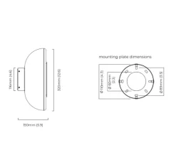 Applique*CTO lighting Applique murale, Pendulum, , LED, dim, 2700K, L32cm, H32cm - bronze, verre fumé