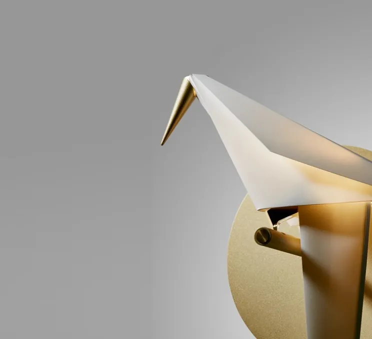 Applique murale, Perch Ligt, Small, blanc, or, LED, 3000K, 90 lm, L25cm, H41cm - Moooi