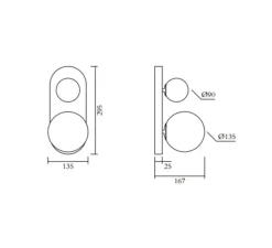 Applique murale, Perspective variations 497, laiton, L13,5cm, H29,5cm - Atelier Areti