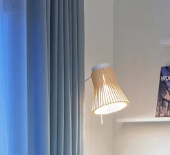 Applique*Secto Design Applique murale, Petite 4630, , LED, L20cm, H31cm - bouleau natuel