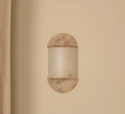 Applique murale, Pilolo, Albâtre Tobacco, L22cm, H42cm - Simone & Marcel