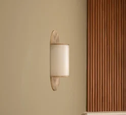 Applique murale, Pilolo, Albâtre Tobacco, L22cm, H42cm - Simone & Marcel