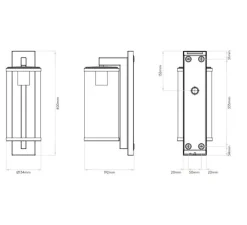 Applique*Astro Applique murale, Pimlico 400, , IP23, L13cm, H40cm - Lighting laiton
