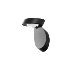 Applique murale, Pin-Up, noir mat, LED, 2700K, 920 lm, L10cm, H15,5cm - Lodes