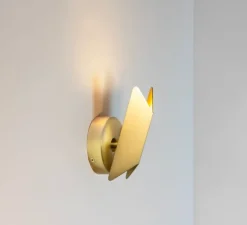 Applique murale, Pirouette V1, laiton satiné, laiton satiné, LED, dim, 2700K, 417 lm, L11cm, H18,6cm - CVL