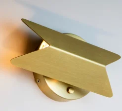 Applique murale, Pirouette V1, laiton satiné, laiton satiné, LED, dim, 2700K, 417 lm, L11cm, H18,6cm - CVL