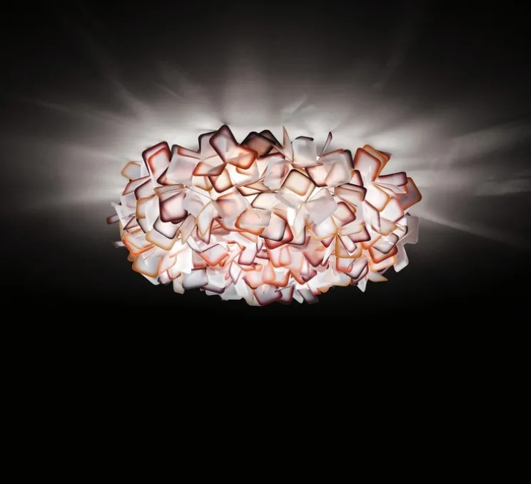 Applique murale, Plafonnier, Clizia L, orange, Ø78cm - Slamp