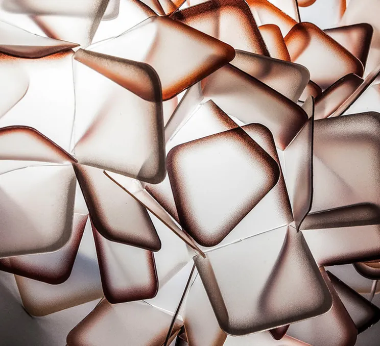 Applique murale, Plafonnier, Clizia L, orange, Ø78cm - Slamp