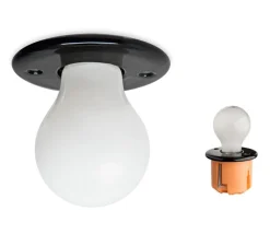 Applique|Plafonnier & Spot*Zangra Applique murale, plafonnier, light.027, , Ø10cm, H1cm - noir