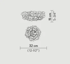 Applique murale, plafonnier, Clizia S, orange, Ø32cm - Slamp