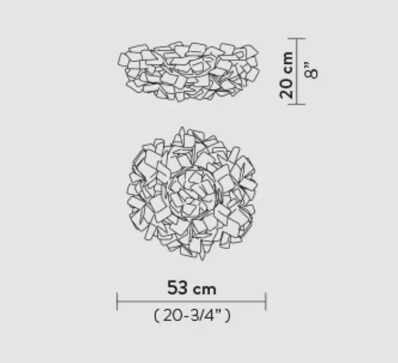 Plafonnier & Spot*Slamp Applique murale, plafonnier, Clizia M, , Ø53cm - blanc