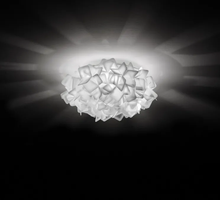 Applique murale, plafonnier, Clizia S, blanc, Ø32cm, H15cm- Slamp
