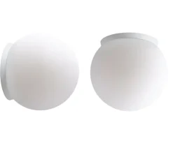 Applique murale, Plafonnier, Light.o.090, blanc, IP65, Ø20cm, H20cm - Zangra