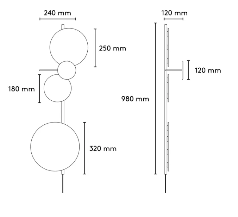 Applique*Please Wait to be Seated Applique murale, Planet, , L36cm, H98cm - rouge indien