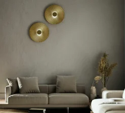 Applique*Il Fanale Applique murale, Plié 284.05.ON, , LED, dim, 3000K, 950 lm, Ø49cm, P7,6cm - laiton