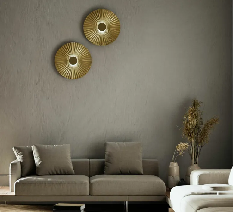 Applique*Il Fanale Applique murale, Plié 284.05.ON, , LED, dim, 3000K, 950 lm, Ø49cm, P7,6cm - laiton