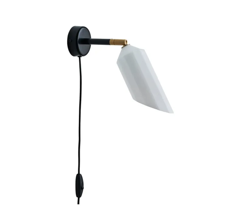 Applique murale, Pliverre 292, noir mat, L8cm, H8 - 30cm - Le Klint