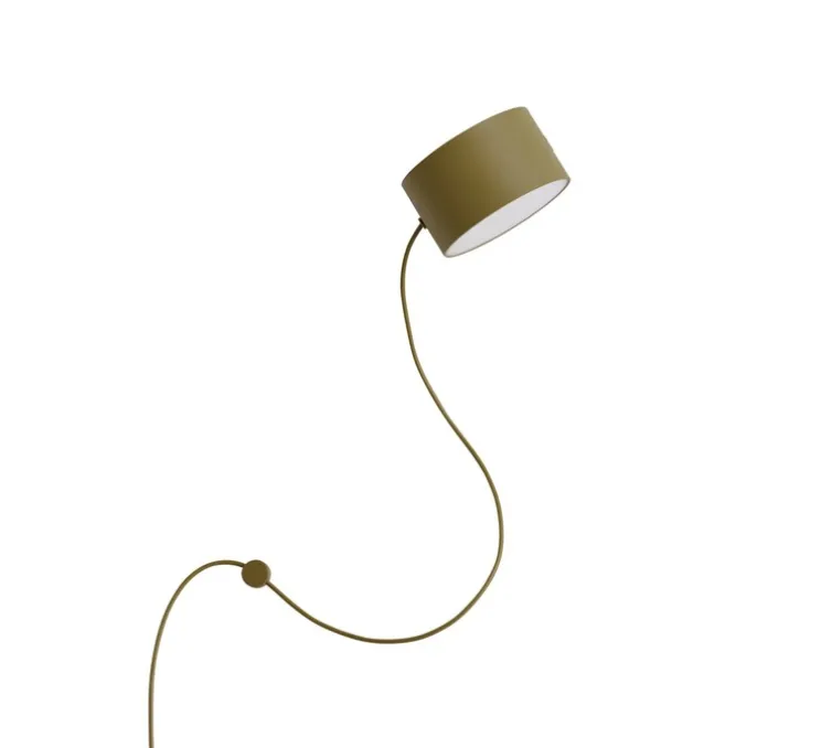 Applique murale, Post, kaki, LED, 2700K, 330lm, Ø9,5cm, H5,4cm - Muuto