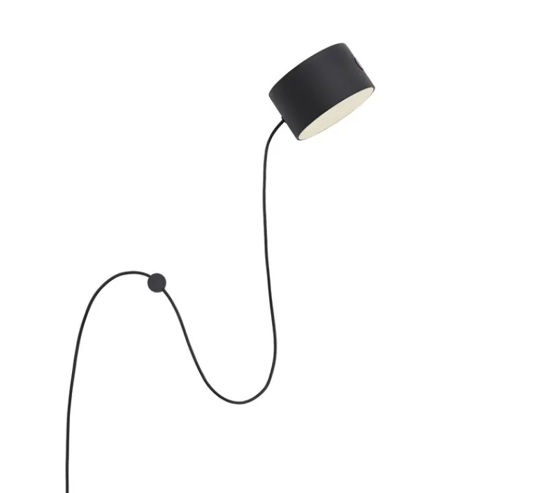 Applique*Muuto Applique murale, Post, , LED, 2700K, 330lm, Ø9,5cm, H5,4cm - noir