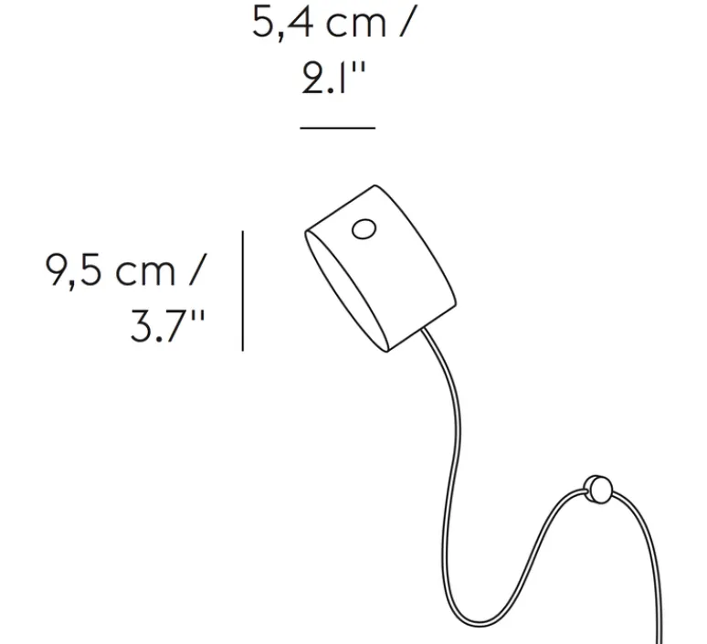 Applique*Muuto Applique murale, Post, , LED, 2700K, 330lm, Ø9,5cm, H5,4cm - noir