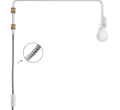 Applique*Zangra Applique murale, Potence, , P50cm, H20cm - blanc