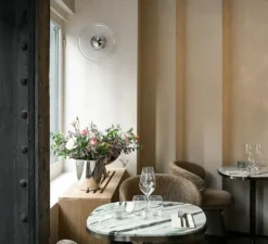 Applique*Tom Dixon Applique murale, Press Large, , IP45, LED, dim, 2700K, 500 lm, L35cm, H35cm - transparent