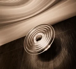 Applique*Tom Dixon Applique murale, Press Large, , IP45, LED, dim, 2700K, 500 lm, L35cm, H35cm - transparent