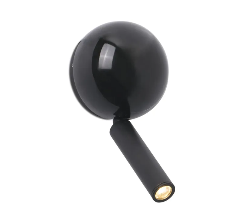 Applique*Faro Applique murale, Press, liseuse, , LED, 3000K, 180lm, L10,4cm, H21,3cm - noir