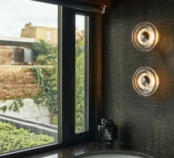 Applique*Tom Dixon Applique murale, Press Mini, , IP55, LED, dim, 2700K, 500 lm, L21,5cm, H21,5cm - transparent