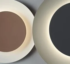 Applique*Vibia Applique murale, Puck wall, , LED, dim, 2700K, 953 lm, Ø45cm, P5cm - marron