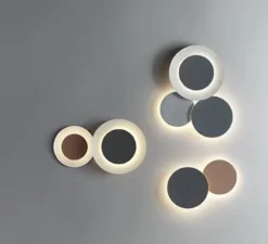 Applique*Vibia Applique murale, Puck wall, , LED, dim, 2700K, 953 lm, Ø30cm, P5cm - gris