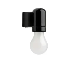 Applique murale, Pure Porcelaine, noir, L8cm, Ø3cm - ZANGRA