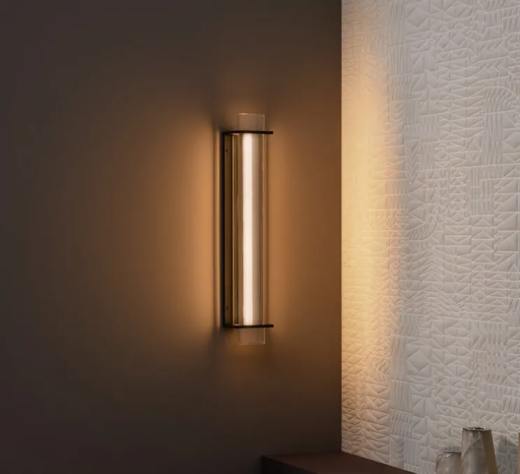 Applique murale, Quadratube W3, noir, LED, dim, 2700K, 820 lm, L12cm, H68cm - Sammode