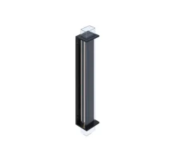 Applique murale, Quadratube W3, noir, LED, dim, 2700K, 820 lm, L12cm, H68cm - Sammode