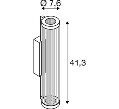 Applique*SLV Applique murale, Quimera, , LED, dim, 2700-3000K, 330 lm, Ø7,6cm, H41,3cm - bronze foncé mat
