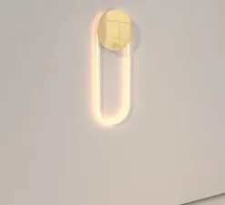 Applique*Darmes Applique murale, Ra Wall courte, , LED, dim, 3000K, 1200 lm, L25,5cm, H71,12cm - or