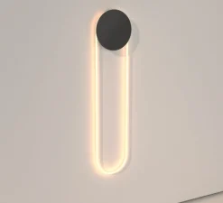 Applique*Darmes Applique murale, Ra Wall longue, , L25,5cm, H110cm - Noir sablé