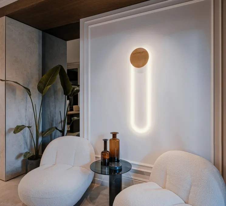 Applique murale, Ra Wall longue, or, 3000K, 1800lm L25,5cm, H110cm - Darmes