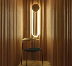 Applique murale, Ra Wall longue, or, 3000K, 1800lm L25,5cm, H110cm - Darmes