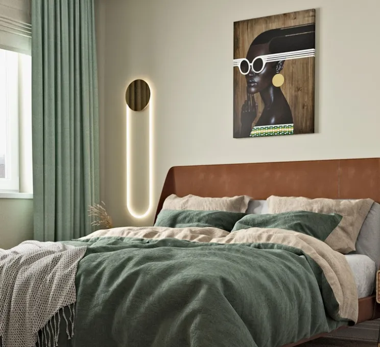 Applique murale, Ra Wall longue, or, 3000K, 1800lm L25,5cm, H110cm - Darmes